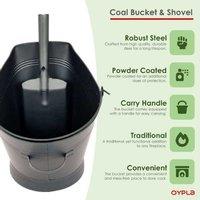 Ultimate Heavy Duty Steel Fireplace Coal Bucket & Shovel Set
