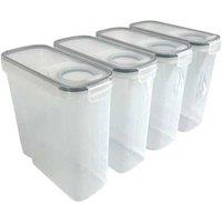4-Piece Airtight Reusable Plastic Food Storage Container Set
