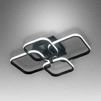 4 Head Led Ceiling Light Black Frame Chandelier Lamp