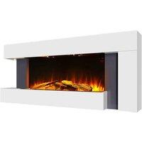 C-Frame Electric Fireplace With Adjustable Brightness