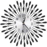 3D Drop-Shaped Wall Clock With Crystal Decoration