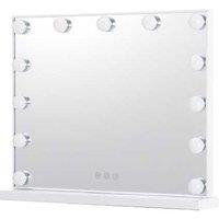 52Cm Led Makeup Mirror With Touch-Dimmable Bulbs