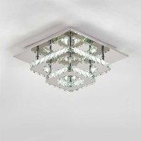 Glamourous Crystal Square Led Ceiling Light