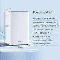 Energy Efficient 24L Dehumidifier - Smart Kitchen Appliance, Large Capacity, Touch Control