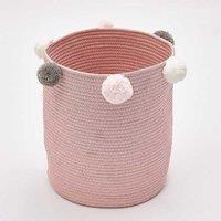 Cotton Rope Basket Woven Laundry Blanket Toy Basket Organizer