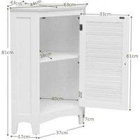 Bathroom Cabinet With Shutter Door And Adjustable Shelf