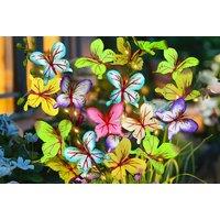 Led Solar Butterfly Flower Lights - Pack Of 1, 2 Or 4
