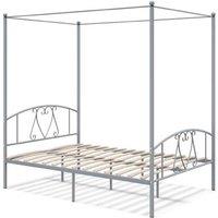 Elegant Double Size Metal Canopy Bed Frame