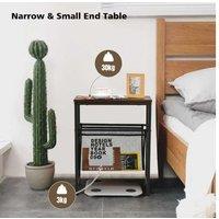 Industrial Sofa Side Table Coffee Snack Table Laptop Desk