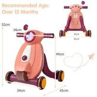 2 in 1 Sit to Stand Baby Push Along Walker Early Development