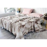 Luxury Faux Fur Throw Blanket - Thick Flannel, Reversible, Machine Washable - 4 Sizes, 5 Colours