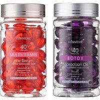 Hair Vitamin Capsules with Moroccan Oil & Multivitamins - For All Hair Types, Colour Safe, Anti-Frizz Serum