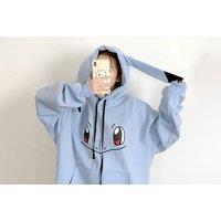 Unisex Orange Cartoon Chunky Knit Hoodie Sweatshirt - 100% Polyester, Oversized Fit, UK8-16, Vibrant Colours