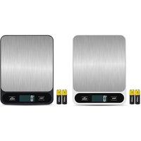 Digital Kitchen Scale - High-Precision 10kg/22lb Stainless Steel, Compact Food Weighing Appliance (Black or White)