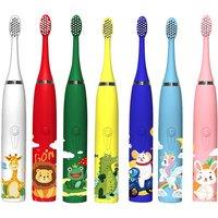 Kids' Smart Electric Toothbrush - Sonic Cleaning, 8 Replacement Heads, Waterproof, For Children
