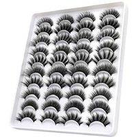 20 Pairs Of Natural Curling False Eyelashes 3D Faux False Lashes