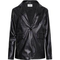 Unisex Brown Fawn Nikki Faux Leather Blazer - Classic Pu Jacket, Slim Fit, 5 Sizes, 3 Colours