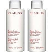 Clarins Moisture Rich Body Lotion 400ml - Hydrating Skincare Bundle