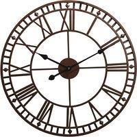 Bronze Roman Numeral Garden Wall Clock - Outdoor Decor