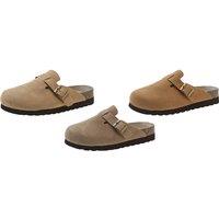 Unisex Brown Women'S Faux Suede Casual Mules - Birkenstock-Inspired Slip-On Summer Shoes