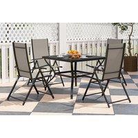 Outsunny Five-Piece Steel Frame Patio Set - 2 Colours!