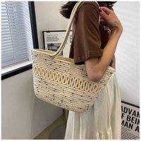 Women'S Faux Straw Summer Beach Tote Bag