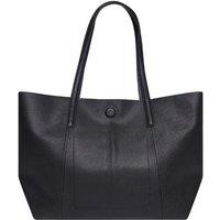 Unisex Black Women'S Real Cow Leather Everyday Tote Bag