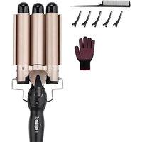 Professional 3-Barrel Ceramic Mermaid Wave Hair Curler