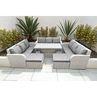 11-Seater Rattan Garden Lounge Set With Lifting Table