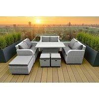 9-Seater Weather-Resistant Rattan Garden Sofa Set