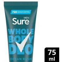 Sure Men Whole Body Deodorant With Body Adapt Technology - Ocean Rush 75Ml, 3/6 Packs