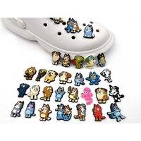 Unisex Kids' Bluey Family Cartoon Pvc Shoe Charms - Fun Diy Accessories For Trainers & Sandals