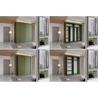 Birmingham Sliding Door Wardrobe Green In 150 & 203Cm Size