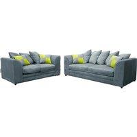 Jj 3+2 Plush Velvet Sofa Set