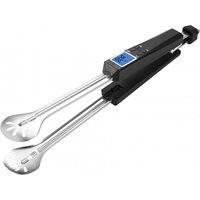 Digital Food Thermometer Tongs - Stainless Steel, LCD Display, Portable BBQ & Meat Cooking Appliance