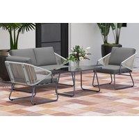 Outsunny 4-Piece String Rattan Garden Furniture Set - 2 Colours
