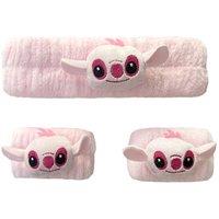 Stitch- Skincare Hairband & Wristbands Set - Water-Resistant, Soft Absorbent Bands for Face Care Routines