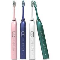 Ultrasonic Electric Toothbrush - Sonic Technology, 5 Modes, USB Rechargeable, 5 Brush Heads, Travel-Friendly Oral Care