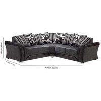Birmingham Modern Chenille Fabric Corner Sofa Set - 5-Seater, Contemporary Fabric Sofas