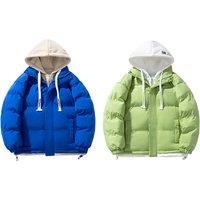 Unisex Beige Women'S Winter Puffer Parka Jacket - Thermal-Lined, Hooded, 4 Colours, 6 Sizes
