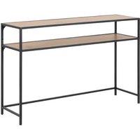 Console Table Modern Black Metal Ash Top Industrial Hallway