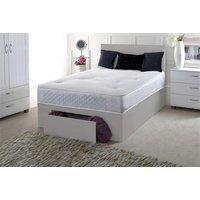 White Plush Ottoman Divan Bed With Storage