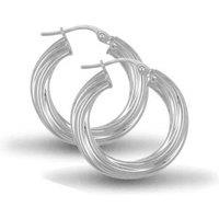Elegant Silver 4Mm Twisted Hoop Earrings - 23-56Mm Creole
