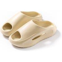 Unisex White Anti-Slip Eva Thick-Soled Slip-On Slippers - Unisex Indoor Outdoor Comfort Slides