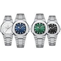 Men'S Quartz Movement Stainless Steel Watch - 4 Dial Colours