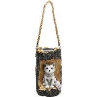Solar Led Tree Stump Fox Hanging Chandelier & Garden Decor