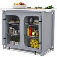Camping Outdoor Kitchen With 4 Adjustable Feet And 6 Layers