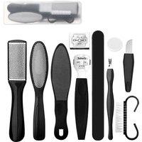 10Pc Professional Foot Care & Repair Tool Set - Exfoliating File Kit for Smooth Feet, For All Skin Types