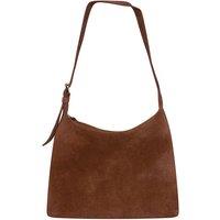 Barney'S Tan Suede Shoulder Bag