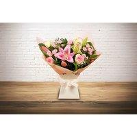 Pink Blush Hand-Tied Bouquet - Fleur De Luxe
